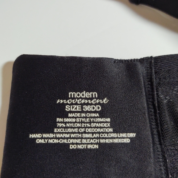 MODERN MOVEMENT BRA.  SIZE 36DD - Picture 2 of 2